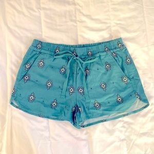 LOFT Paisley Drawstring Shorts